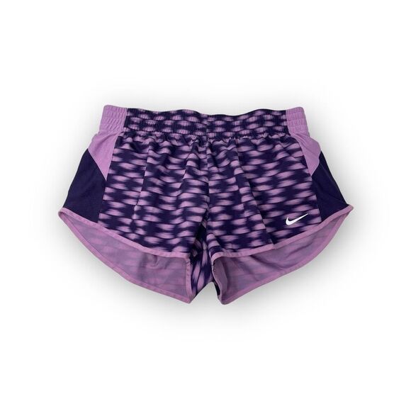 Nike Purple Printed Racer Running Shorts Dri-fit 827137-536 Women’s Size Medium - Picture 1 of 13